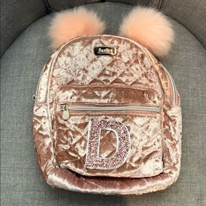 Pink Mini Backpack Letter D